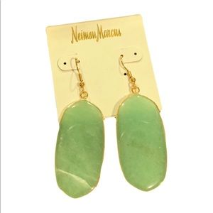 Neiman Marcus Jade Color Earrings